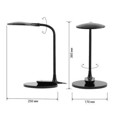Светильник настольный светодиодный NLED-498-10W-BK светодиодный с основанием черный
