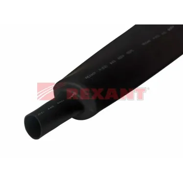 Термоусаживаемая трубка 35,0 17,5 мм, черная, упаковка 10 шт. по 1 м, REXANT