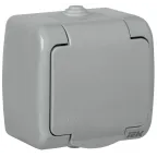 AQUATIC Розетка 1-ая с з/к откр. уст. 16А IP54 РСш12-2-А