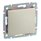 VALENA Переключатель одноклавишный IP44 10A слоновая кость