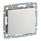 VALENA Переключатель одноклавишный промежуточный в рамку белый