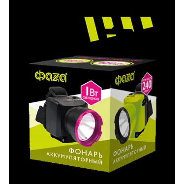 Фонарь AccuFH7-L1W-bk (черн.)