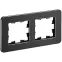 BRITE Рамка 2 поста РУ-2-1-Бр металл черный RE IEK