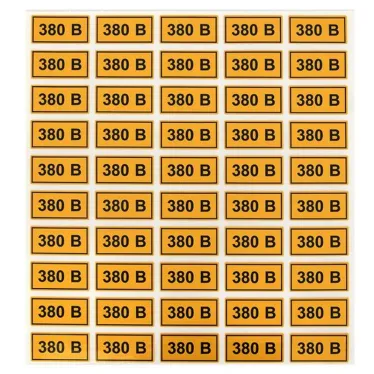 Наклейка ''380В'' 20х40мм