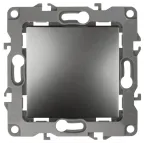 Переключатель, 10АХ-250В, Эра12, графит,12-1103-12