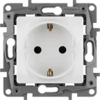 ETIKA Розетка с заземлением белая