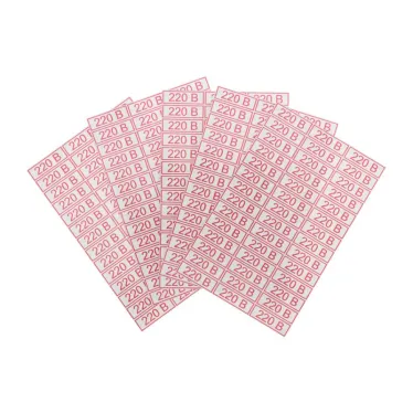 Наклейка знак электробезопасности 220 В" 10*30 мм(42 шт на листе)", REXANT