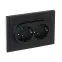 FORTE@PIANO Розетка 2-местная с заземлением без защитных шторок безвинтовое крепление 16А FP124 черный IEK