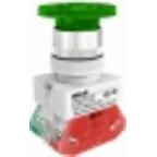 Кнопка AEAL 22мм грибовидная с фиксацией зеленая неон 220В