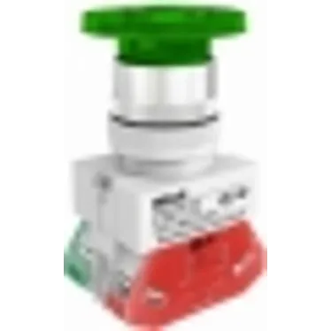 Кнопка AEAL 22мм грибовидная с фиксацией зеленая неон 220В