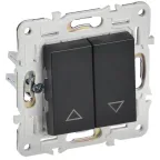 SKANDY Выключатель жалюзи 10А SK-V12Bl черный IEK