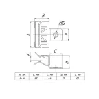 Зажим балочный 8-14мм с отгибом и резьбой М6 PROxima