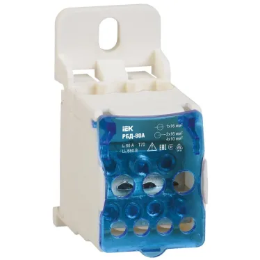 Блок распределительный на DIN-рейку РБД-80А