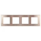 Рамка для розеток и выключателей Серия 12 12-5104-13 на 4 поста, Сатин, бронза