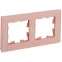 BRITE Рамка 2 поста РУ-2-2-БрП стекло персиковый матовый IEK