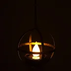 Садовый светильник Лофт подвесной на цепи на солнечной батарее, металл, 28 см ERASFM-02