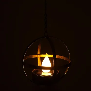 Садовый светильник Лофт подвесной на цепи на солнечной батарее, металл, 28 см ERASFM-02