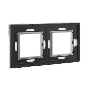 Рамка из натурального стекла, ''Avanti'', светло-серая, 4 модуля