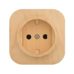 Quteo Розетка без заземления без шторок наружная дерево