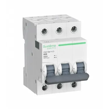 Выключатель автоматический трехполюсный 20А B 4.5kA 400В City9 Set