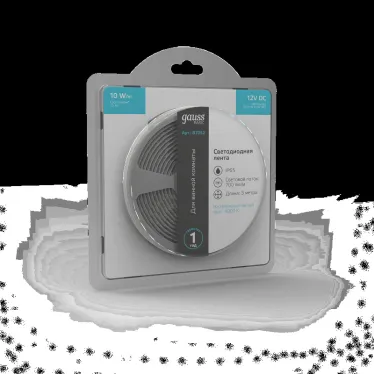 Лента светодиодная LED 5050/60-SMD 10 Вт/м 700 лм/м 4000К DC 12В IP65 10мм (блистер 3м) Basic Gauss