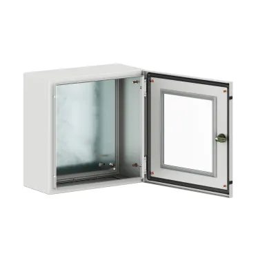 Корпус навесной уличный ST Outdoor с М/П с прозрачной дверью ВxШxГ 400x400x200 мм, IP66
