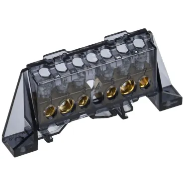 TEKFOR Шина N ноль в комбинированном DIN-изоляторе Стойка 8х12-(3+3)-Ч IEK