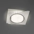 Светильник ДВО-15w GX53 без лампы со светодиодной подсветкой 4000К квадратный матовый хром