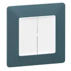 Valena ALLURE Лицевая панель для двухклавишного выключателя Белая