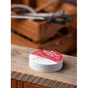 Изолента ПВХ белая 19мм 20м серии SafeFlex