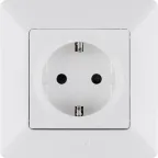 Valena LIFE Розетка силовая 2К+З 16А 250В с лицевой панелью винтовые зажимы белая