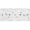 ЭТЮД Розетка тройная открытой установки с заземлением без шторок 16А 250B, белый