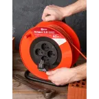 Удлинитель на катушке Атлант 2.0 4 гнезда 40м без заземления ПВС 2x0.75 6А/1.3кВт PROxima