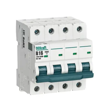 Выключатель автоматический 4P кривая B 16A 10кА ВА-105