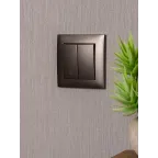 Валенсия лицевая панель выключателя 2-кл. проходного 10А графит