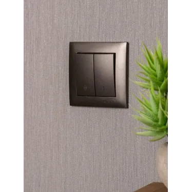 Валенсия лицевая панель выключателя 2-кл. проходного 10А графит