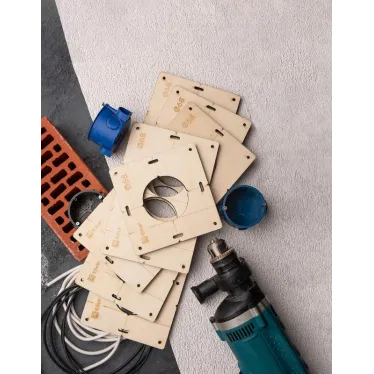 Комплект шаблонов для подрозетников диаметром 68 мм Expert