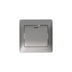 GLOSSA Переключатель одноклавишный с подсветкой схема 6а платина