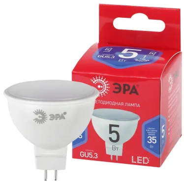 Лампа светодиодная LED MR16-5W-865-GU5.3 R (диод, софит, 5Вт, хол, GU5.3) (10/100/3200)