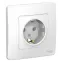 BLANCA скрытой установки розетка с заземлением без шторок, 16А, 250В, белый