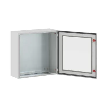 Щит с монтажной панелью ЩМП 600x600x250мм серия ST c прозрачной дверью