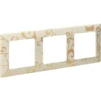 Valena LIFE Рамка 3 поста Ампир белый универсальная