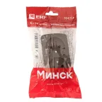 Розетка 2-местная ОП Минск 10А без заземления темное дерево