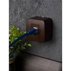 Розетка RJ-45 1-местная ОП Минск 1А 120В темное дерево