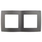 Рамка на 2 поста, Эра12, графит, 12-5002-12