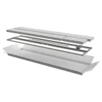 Дверь перфорированная двустворчатая для шкафа LINEA N 42U 600мм серая