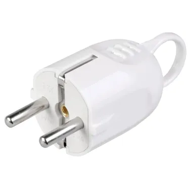 Евровилка угловая с ушком белая 16А