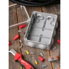 Коробка распаячная КМР-050-041пк пылевлагозащищенная10 мембранных вводов уплотнительный шнур прозрачная крышкой (150х110х70) PROxima