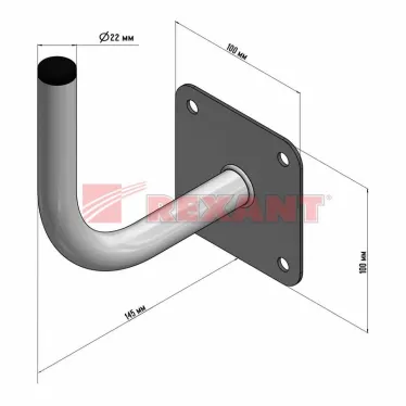 Кронштейн эфирный 14,5 см Г-образный,
