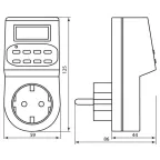 Розетка с таймером (недельная) электронная IP20 16А 3500W